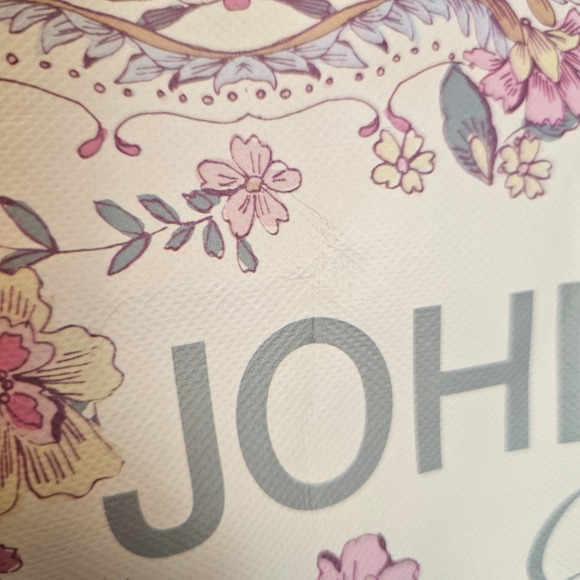 Johnny Was Shopping Reusable Floral Pink Purple Tote Bag Gift 18"X19" - Picture 5 of 9